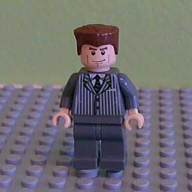 LEGO Minifigure-Harry Osborn 2, Dark Bluish Gray Suit Torso, Dark Bluish Gray Legs-Spider-Man / Spider-Man 2-SPD022-Creative Brick Builders